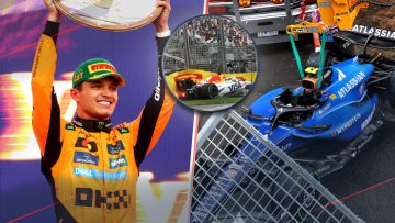 Norris survives six-crash Melbourne mayhem