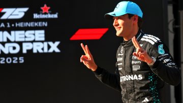 Russell survived ‘big moment’ before shock front row result