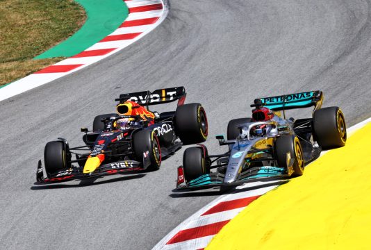Verstappen Russell Spain