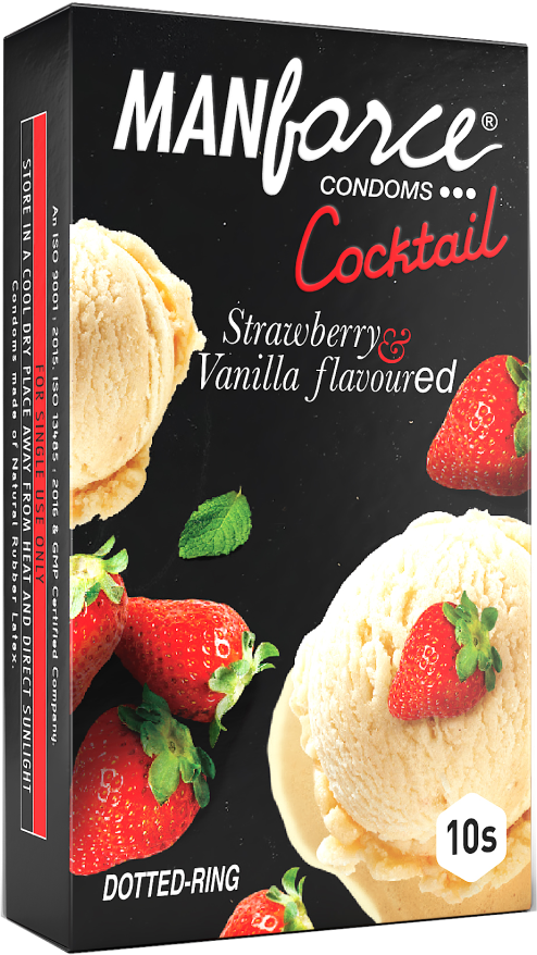 Strawberry and Vanilla Flavoured Condom
