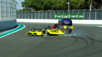 Mr. Beast crashes Formula E car